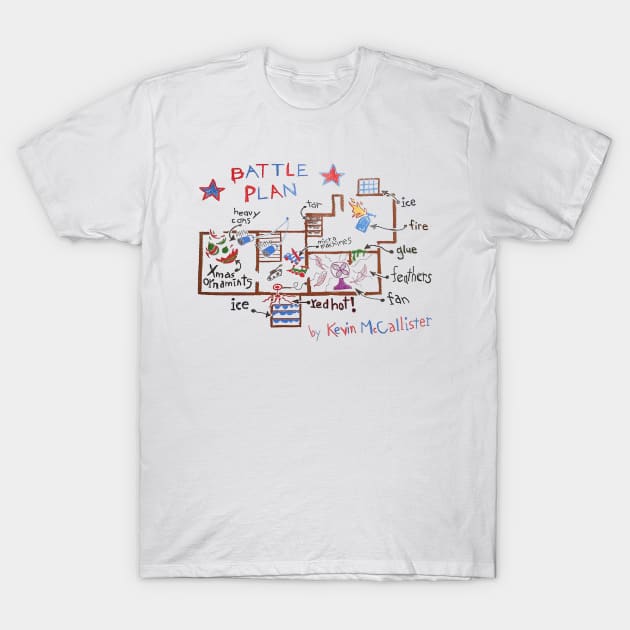 Home Alone Kevin's Battle Plan T-Shirt by Bigfinz
